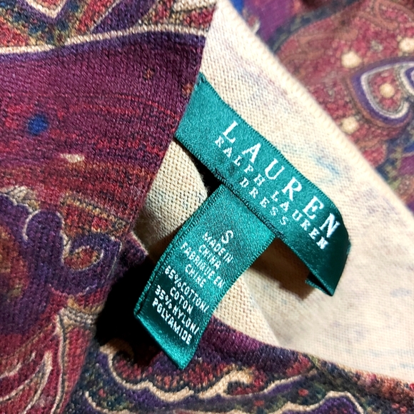 Ralph Lauren Knit Paisley Long Sleeve Dress - Picture 6 of 6